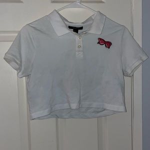 Forever 21 Women’s White Crop Top - Size: S